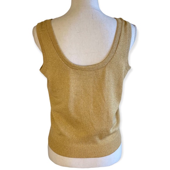 ST. JOHN Gold Tank Shimmer Sleeveless | Medium - Picture 4 of 10